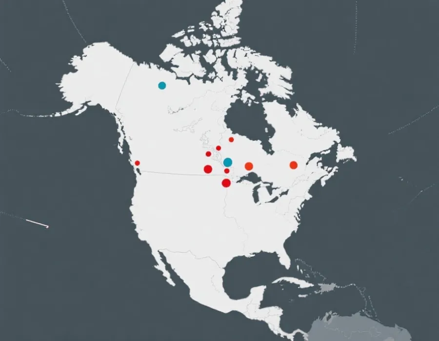 举办城市分布示意图