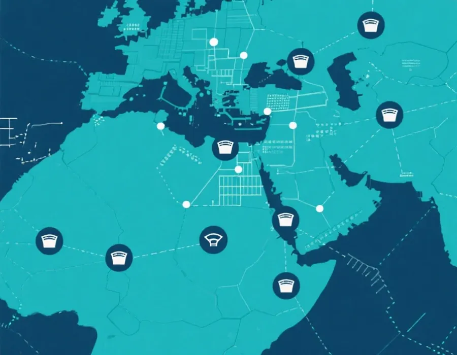 城市与场馆分布示意图